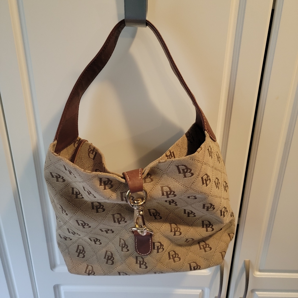 Dooney & Bourke canvas and leather hobo